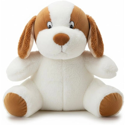 Soft Plush Puppy Dog Toy - 15 inch (Brown & White)