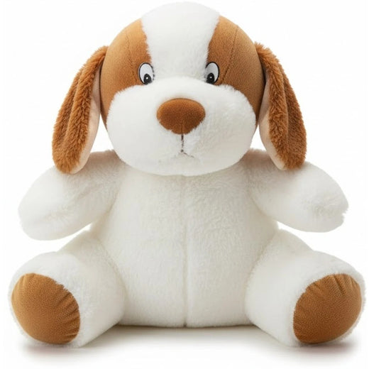 Soft Plush Puppy Dog Toy - 15 inch (Brown & White)