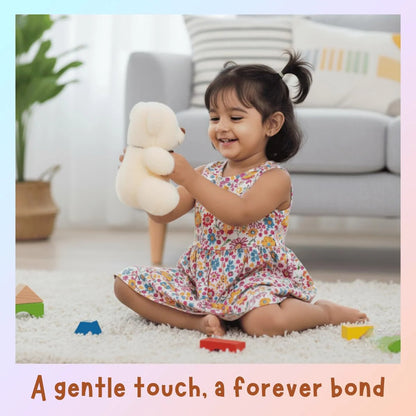 Cream Teddy Bear Plush Soft Toy, Cute Stuffed Teddy, 20cm