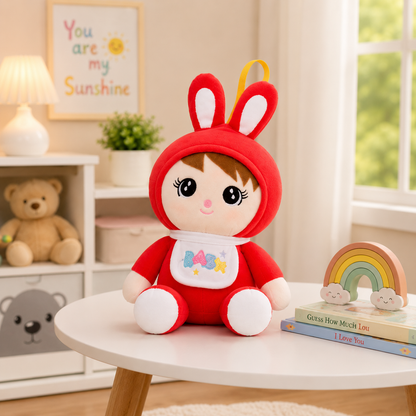 Cute Bunny Girl Plush Toy – Soft Stuffed Doll for Kids