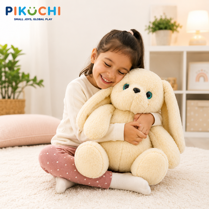 Canddy Bunny Cream White Plush Rabbit Soft Toy, 35x30x30cm