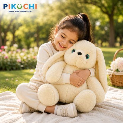 Canddy Bunny Cream White Plush Rabbit Soft Toy, 35x30x30cm