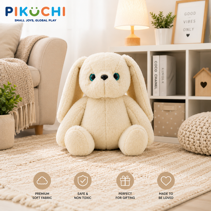Canddy Bunny Cream White Plush Rabbit Soft Toy, 35x30x30cm