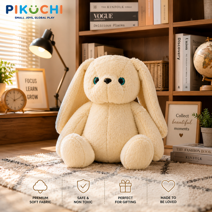 Canddy Bunny Cream White Plush Rabbit Soft Toy, 35x30x30cm