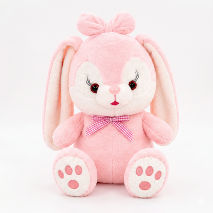 Pink Bunny Plush Soft Toy for Kids, Washable Rabbit Teddy, 45cm