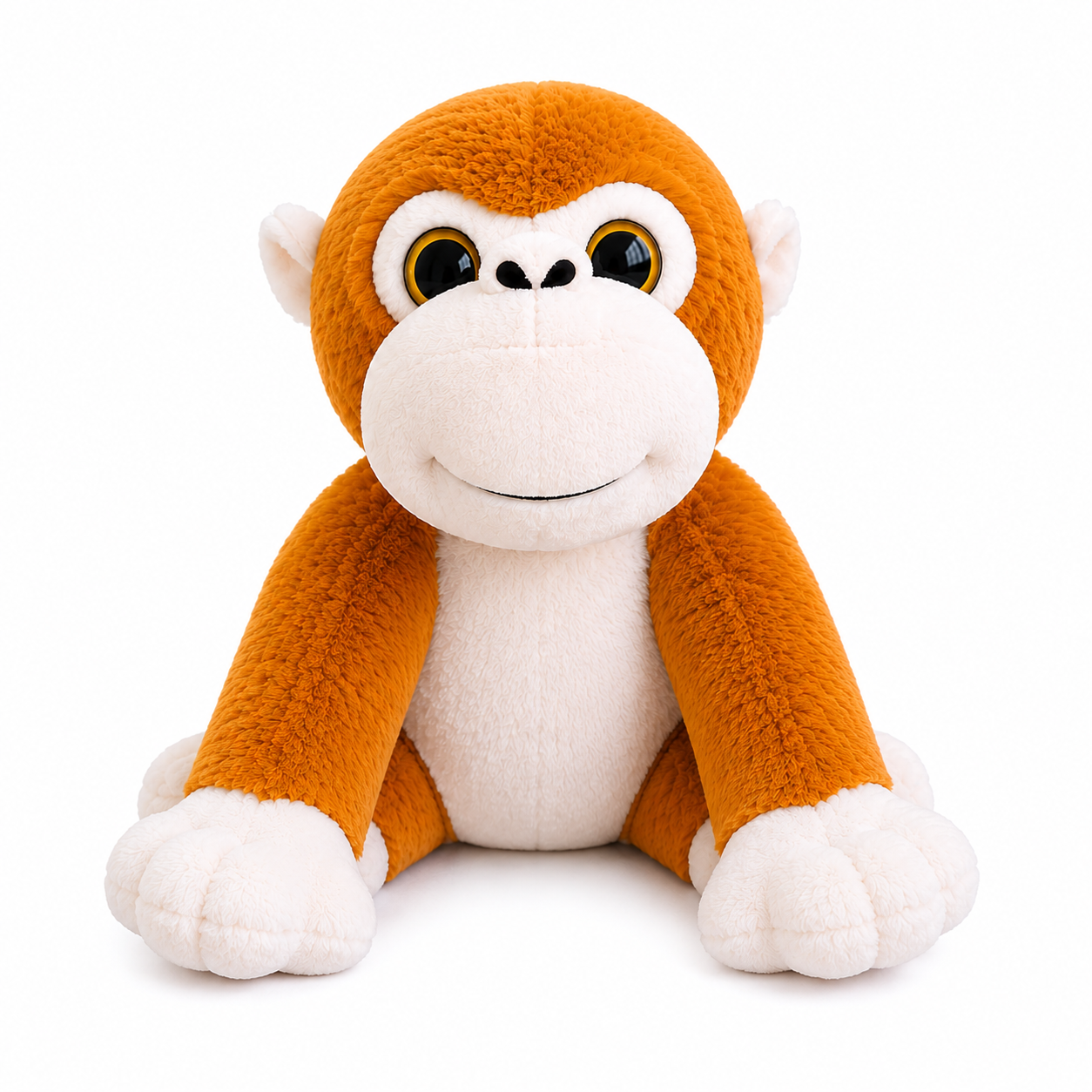 Cute Monkey Plush Soft Toy, Orange Stuffed Animal, 25cm