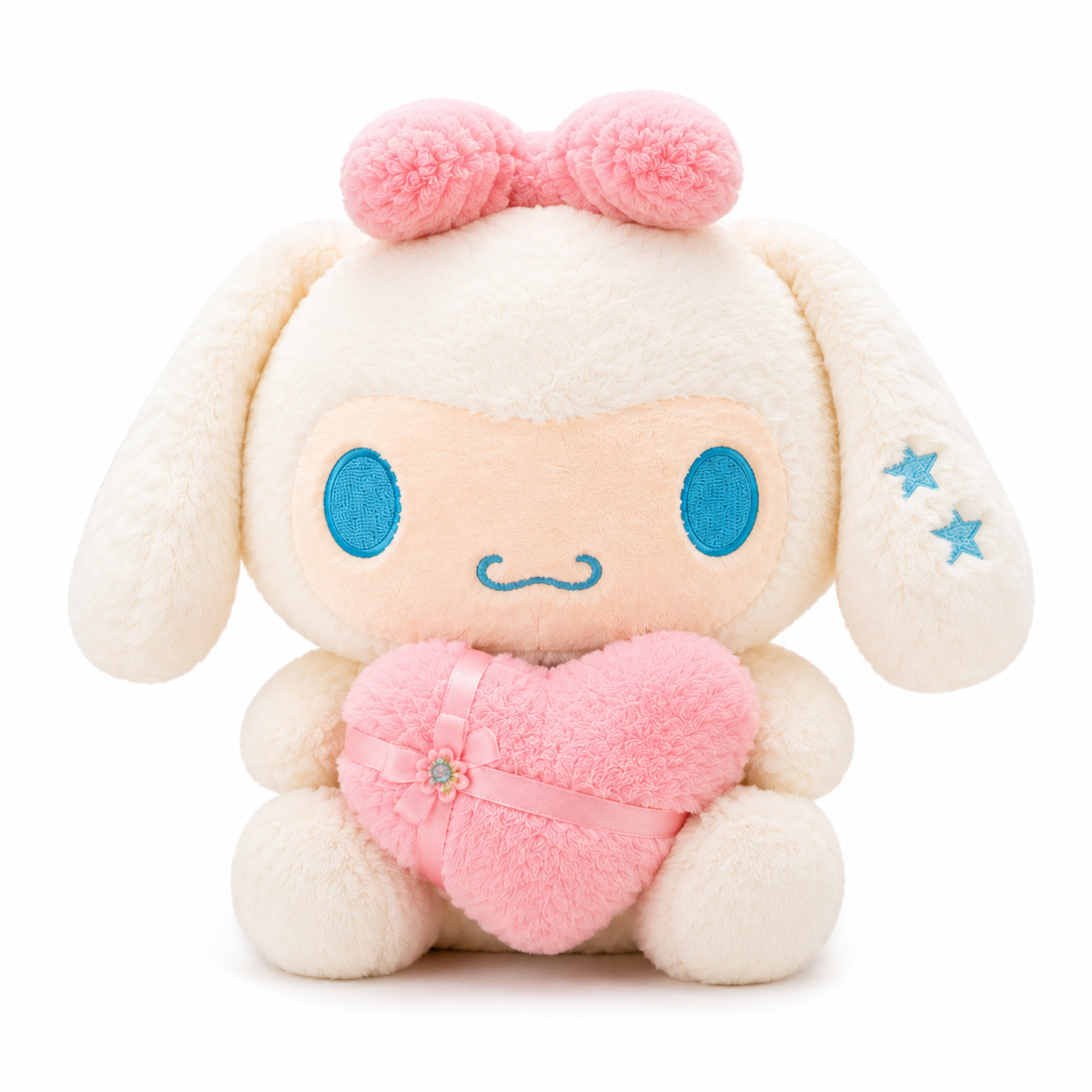 Bunny Plush Toy with Pink Heart Pillow, Ultra Soft Washable 40cm
