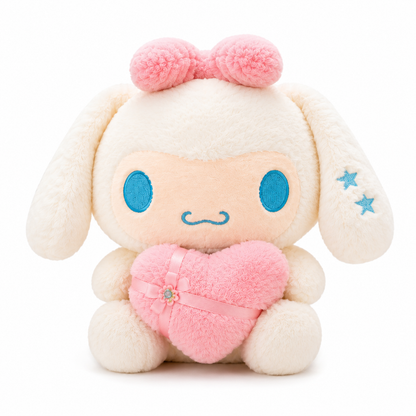 Bunny Plush Toy with Pink Heart Pillow, Ultra Soft Washable 40cm