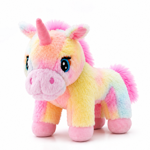 Rainbow Unicorn Plush Soft Toy, Multicolor Stuffed Animal, 37cm