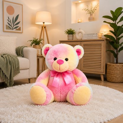 Multicolor Teddy Bear Plush Soft Toy, Ultra Soft Huggable 35cm