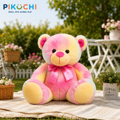 Multicolor Teddy Bear Plush Soft Toy, Ultra Soft Huggable 35cm