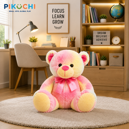 Multicolor Teddy Bear Plush Soft Toy, Ultra Soft Huggable 35cm